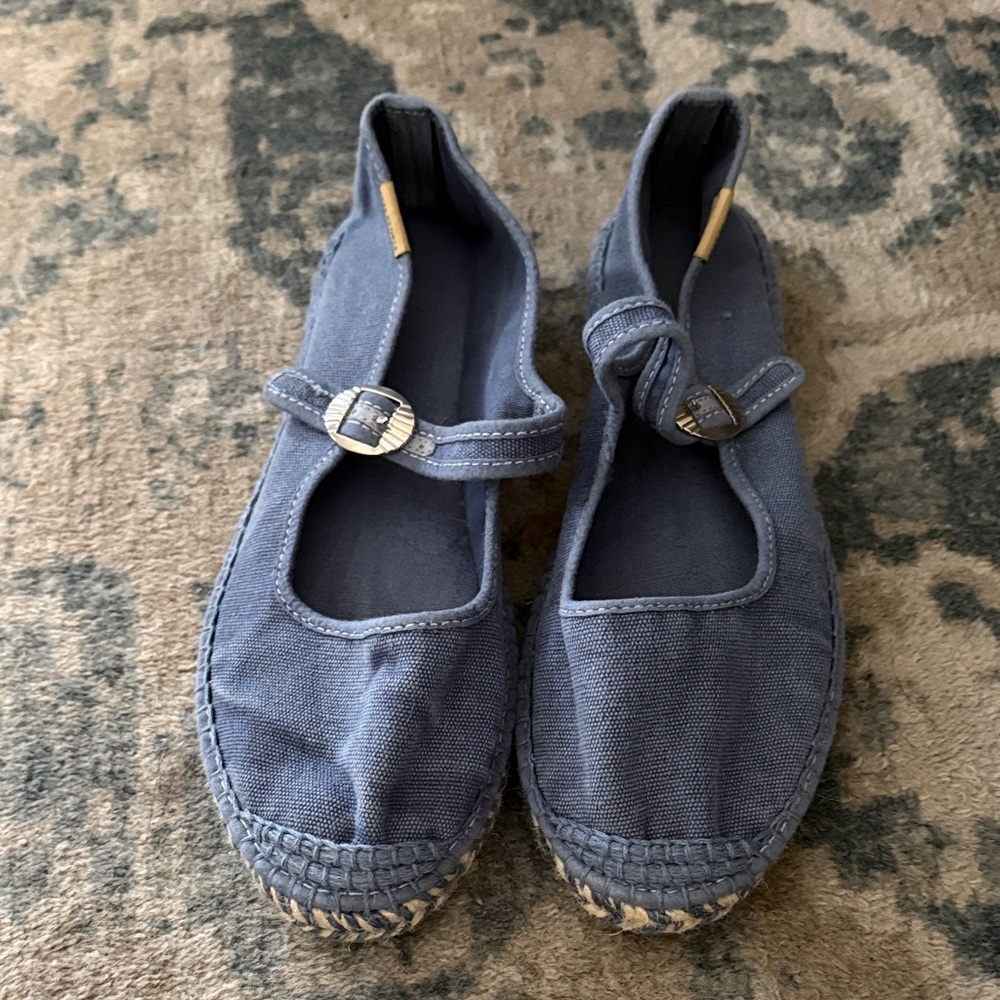 Free People Navy Espadrille Flats